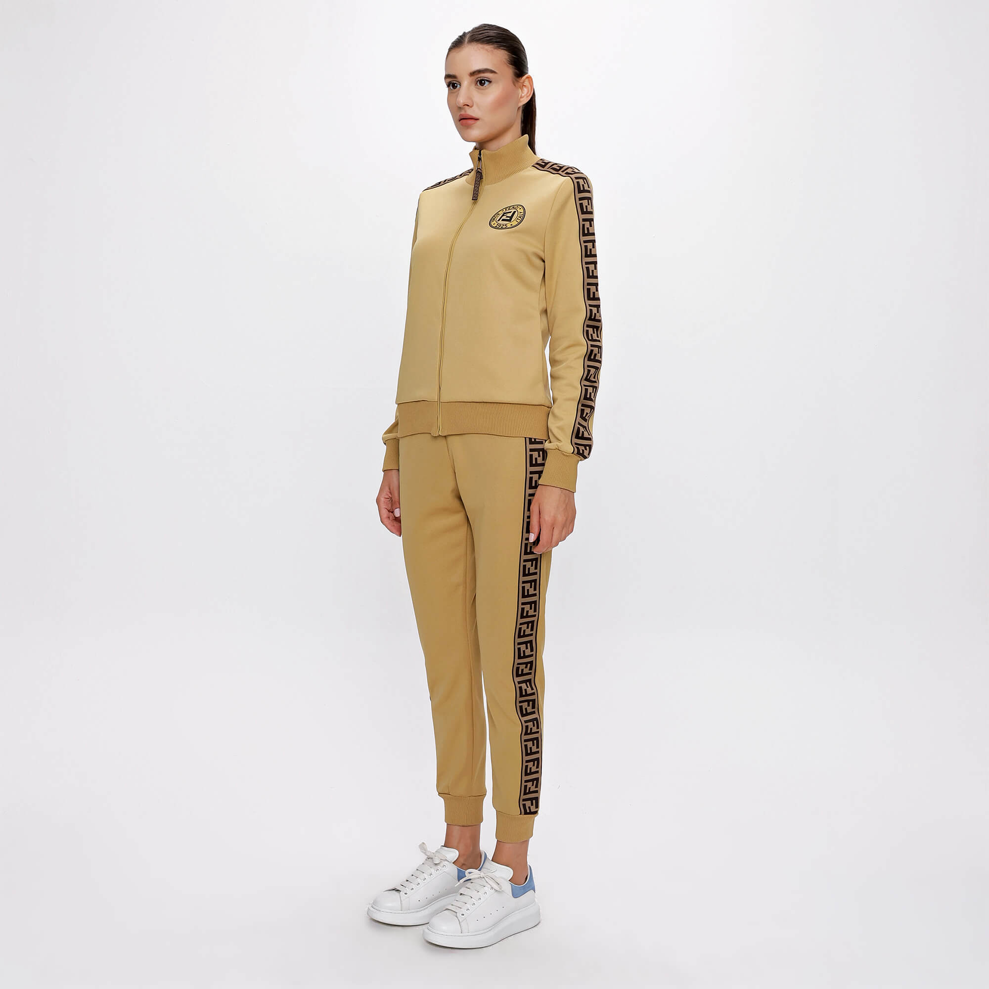 Fendi - Beige FF Logo Cotton Tracksuit 